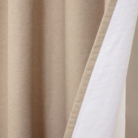 Rideau Thermique et 100% Occultant Sur Mesure Romy Beige Pélican MC8220
